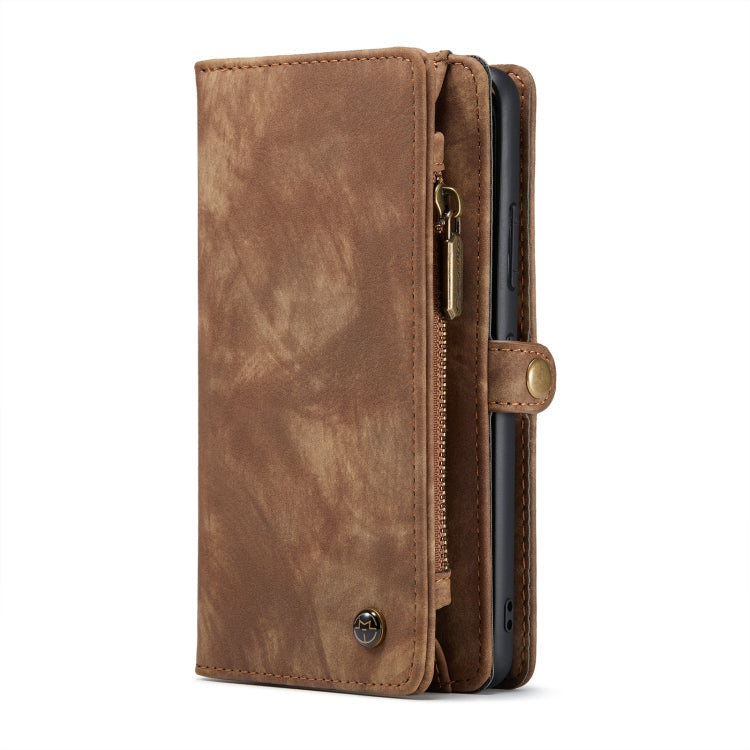For Samsung Galaxy S22 5G CaseMe-008 Detachable Multifunctional Horizontal Flip Leather Case(Brown)
