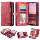 For Samsung Galaxy S22 5G CaseMe-008 Detachable Multifunctional Horizontal Flip Leather Case(Red)