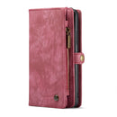 For Samsung Galaxy S22 5G CaseMe-008 Detachable Multifunctional Horizontal Flip Leather Case(Red)