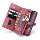 For Samsung Galaxy S22 5G CaseMe-008 Detachable Multifunctional Horizontal Flip Leather Case(Red)