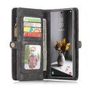 For Samsung Galaxy S22 Ultra 5G CaseMe-008 Detachable Multifunctional Horizontal Flip Leather Case(Black)