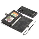 For Samsung Galaxy S22 Ultra 5G CaseMe-008 Detachable Multifunctional Horizontal Flip Leather Case(Black)