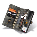 For Samsung Galaxy S22 Ultra 5G CaseMe-008 Detachable Multifunctional Horizontal Flip Leather Case(Black)