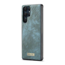 For Samsung Galaxy S22 Ultra 5G CaseMe-008 Detachable Multifunctional Horizontal Flip Leather Case(Green)