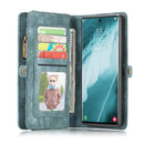 For Samsung Galaxy S22 Ultra 5G CaseMe-008 Detachable Multifunctional Horizontal Flip Leather Case(Green)