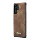For Samsung Galaxy S22 Ultra 5G CaseMe-008 Detachable Multifunctional Horizontal Flip Leather Case(Brown)