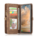 For Samsung Galaxy S22 Ultra 5G CaseMe-008 Detachable Multifunctional Horizontal Flip Leather Case(Brown)