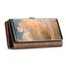For Samsung Galaxy S22 Ultra 5G CaseMe-008 Detachable Multifunctional Horizontal Flip Leather Case(Brown)