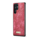 For Samsung Galaxy S22 Ultra 5G CaseMe-008 Detachable Multifunctional Horizontal Flip Leather Case(Red)