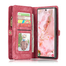 For Samsung Galaxy S22 Ultra 5G CaseMe-008 Detachable Multifunctional Horizontal Flip Leather Case(Red)