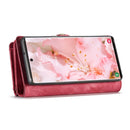 For Samsung Galaxy S22 Ultra 5G CaseMe-008 Detachable Multifunctional Horizontal Flip Leather Case(Red)