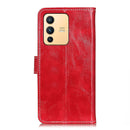 For vivo S12 / V23 5G Retro Crazy Horse Texture Horizontal Flip Leather Case(Red)