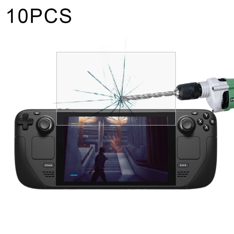 10 PCS 0.26mm 9H 2.5D Tempered Glass Film For Deck Game Console