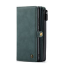 For Samsung Galaxy S22 5G CaseMe 018 Detachable Multi-functional Leather Phone Case(Blue)