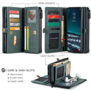 For Samsung Galaxy S22+ 5G CaseMe 018 Detachable Multi-functional Leather Phone Case(Blue)