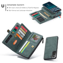 For Samsung Galaxy S22+ 5G CaseMe 018 Detachable Multi-functional Leather Phone Case(Blue)