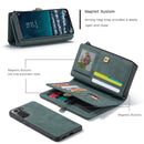 For Samsung Galaxy S22+ 5G CaseMe 018 Detachable Multi-functional Leather Phone Case(Blue)
