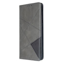 For Galaxy A71 Rhombus Texture Horizontal Flip Magnetic Leather Case with Holder & Card Slots(Grey)