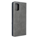For Galaxy A71 Rhombus Texture Horizontal Flip Magnetic Leather Case with Holder & Card Slots(Grey)