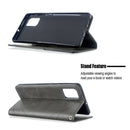 For Galaxy A71 Rhombus Texture Horizontal Flip Magnetic Leather Case with Holder & Card Slots(Grey)