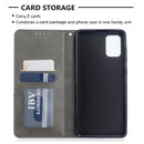 For Galaxy A71 Rhombus Texture Horizontal Flip Magnetic Leather Case with Holder & Card Slots(Grey)