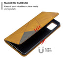 For Galaxy A71 Rhombus Texture Horizontal Flip Magnetic Leather Case with Holder & Card Slots(Yellow)