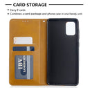 For Galaxy A71 Rhombus Texture Horizontal Flip Magnetic Leather Case with Holder & Card Slots(Yellow)
