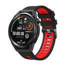For Huawei Watch GT 3 42mm Two-color Silicone Watch Band(Black Red)