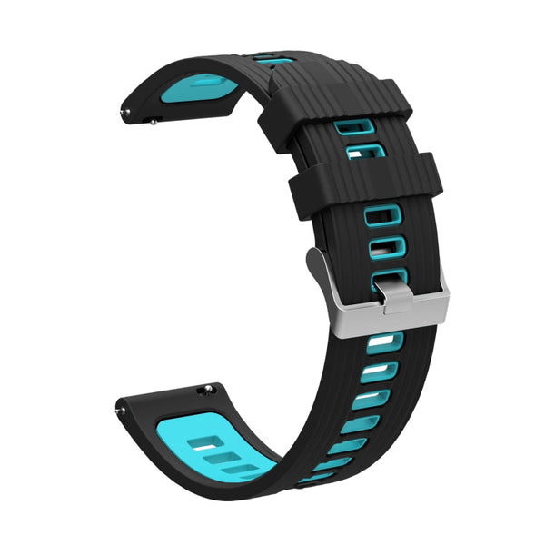 For Huawei Watch GT 3 42mm Two-color Silicone Watch Band(Black Blue)