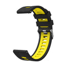 For Huawei Watch GT 3 42mm Two-color Silicone Watch Band(Black Yellow)