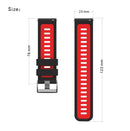 For Huawei Watch GT 3 42mm Two-color Silicone Watch Band(Black)