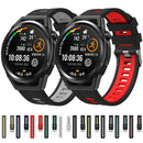 For Huawei Watch GT 3 42mm Two-color Silicone Watch Band(White Black)