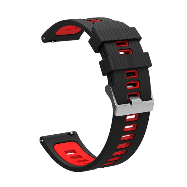 For Huawei Watch GT 3 46mm Two-color Silicone Watch Band(Black Red)
