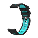 For Huawei Watch GT 3 46mm Two-color Silicone Watch Band(Black Blue)