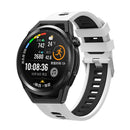 For Huawei Watch GT 3 46mm Two-color Silicone Watch Band(White Black)