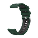 For Huawei Watch GT 3 46mm Two-color Silicone Watch Band(Dark Green Black)