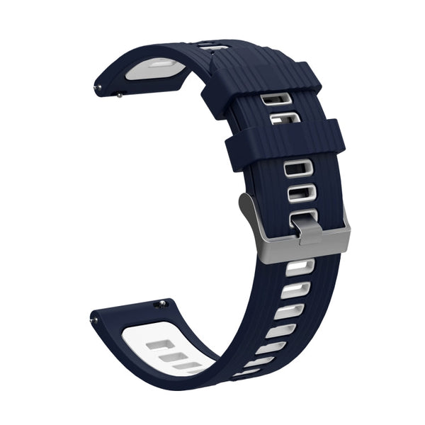 For Huawei Watch GT 3 46mm Two-color Silicone Watch Band(Blue White)