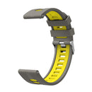 For Huawei Watch GT 3 46mm Two-color Silicone Watch Band(Grey Yellow)