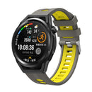 For Huawei Watch GT 3 46mm Two-color Silicone Watch Band(Grey Yellow)