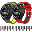 For Huawei Watch GT 3 46mm Two-color Silicone Watch Band(Black Yellow)