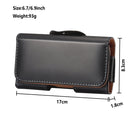 Glossy Texture Waist Hanging Phone Case For 6.7-6.9 inch Phone(Black)