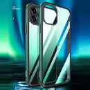 SULADA Metal Frame + Nano Glass + TPU Phone Case For iPhone 13(Pink)