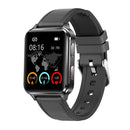 S6 1.70 inch TFT Screen Smart Watch with Leather Strap Support Air Pump Blood Pressure Monitoring(Black)