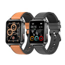 S6 1.70 inch TFT Screen Smart Watch with Leather Strap Support Air Pump Blood Pressure Monitoring(Black)