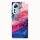 For Xiaomi 12 / 12X 5G Abstract Marble Pattern TPU Phone Case(Abstract Red)