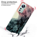 For Xiaomi 12 / 12X 5G Abstract Marble Pattern TPU Phone Case(Abstract Black)