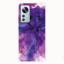 For Xiaomi 12 / 12X 5G Abstract Marble Pattern TPU Phone Case(Abstract Purple)