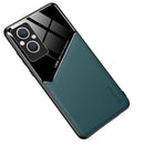 For OPPO A96 China All-inclusive Leather + Organic Glass Phone Case(Green)