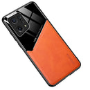 For OPPO Find X5 All-inclusive Leather + Organic Glass Phone Case(Yellow)