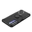 For Tecno Camon 18 Armor Bear Shockproof PC + TPU Phone Case with Ring Holder(Black)